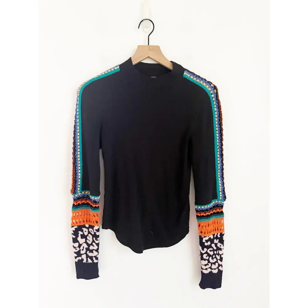Free People Switch it up Cuff  Thermal Top Small